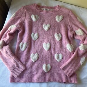 Cozy Pink Heart Sweater by Cupcakes & Cashmere
